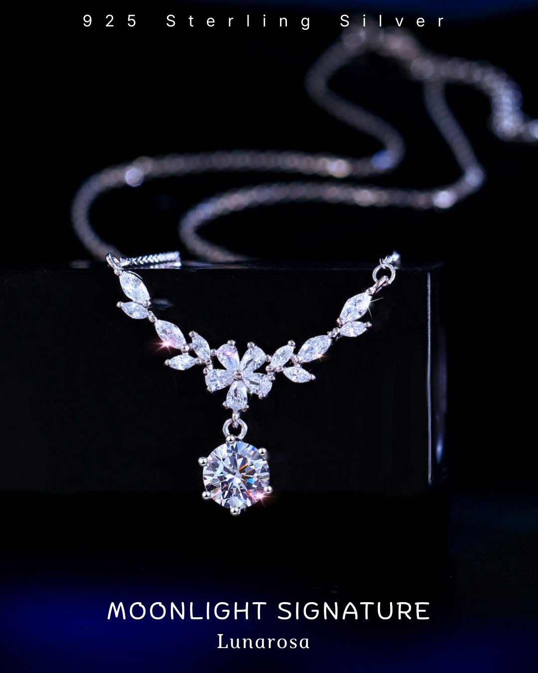 Moonlight Signature 925 Sterling Silver Necklace | Lunarosa
